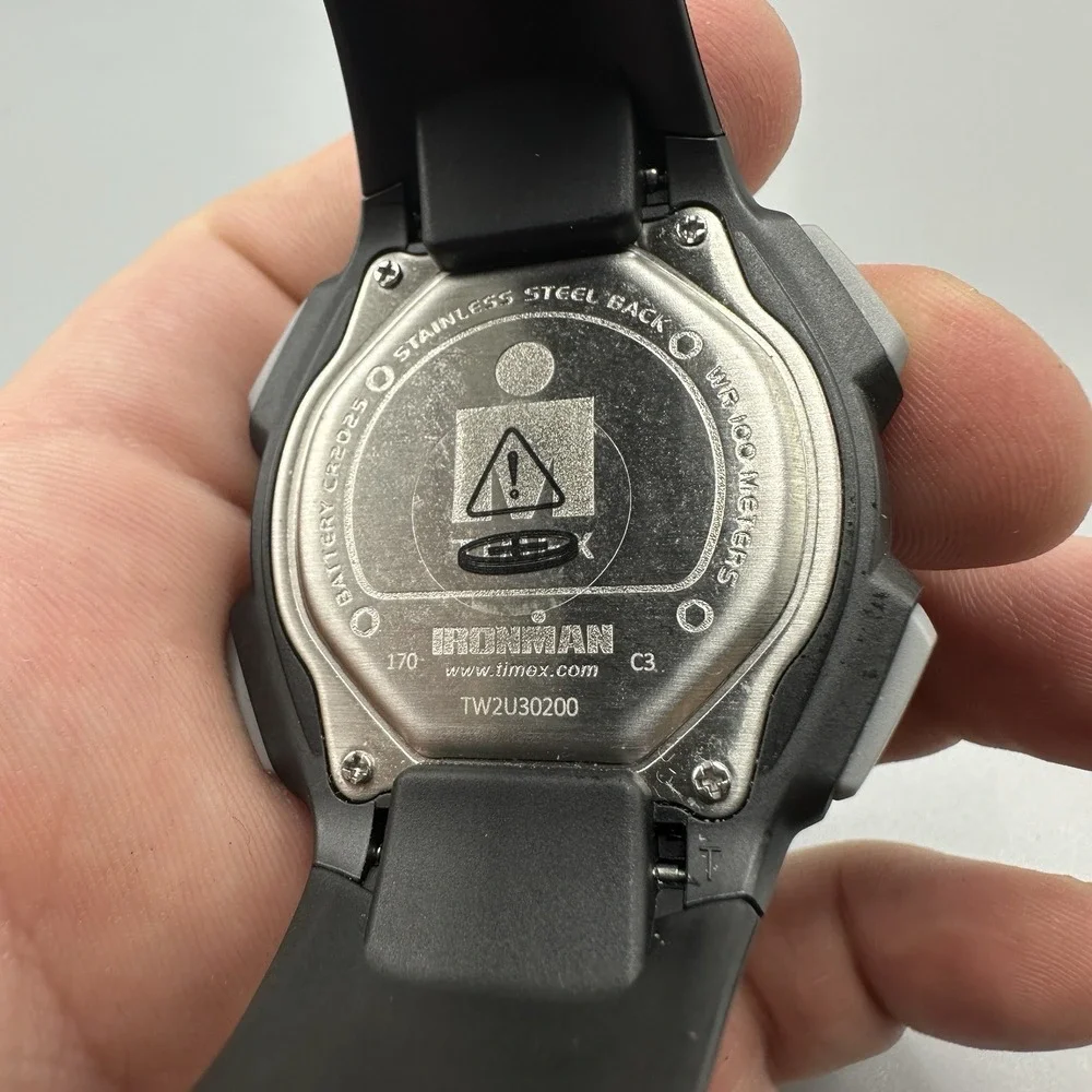 Timex Ironman Men's Watch 100M 30 Lap Swimming Watch TW2U30200 Gray Black Band